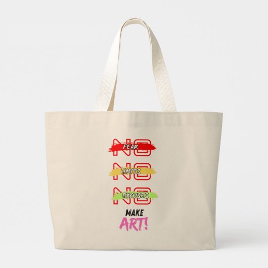 make art tote grote tote bag (Achterkant)