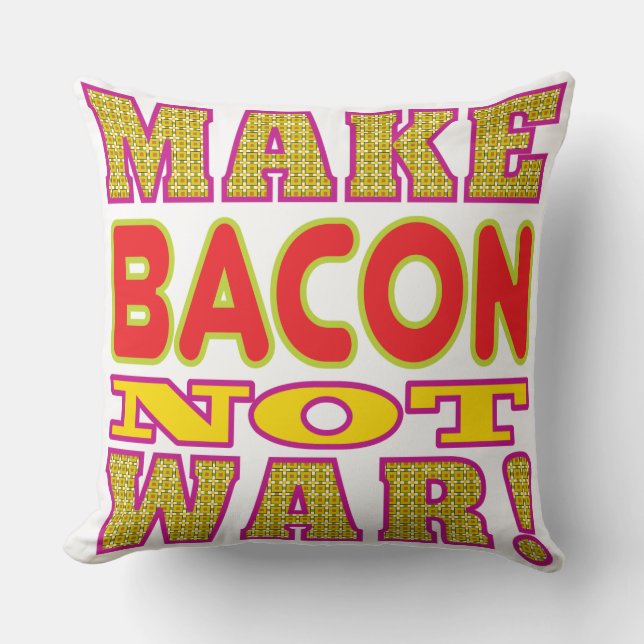 Make Bacon Kussen (Voorkant)