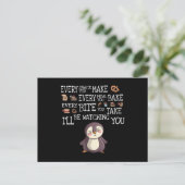 Make, Bake, Bite, Take Penguin Briefkaart (Staand voorkant)