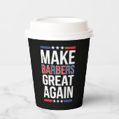 Make Barbers Great Again Barbers voor Trump 2024 Papieren Bekers (Voorkant)