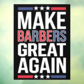Make Barbers Great Again Barbers voor Trump 2024 Raamsticker (Vel 3)
