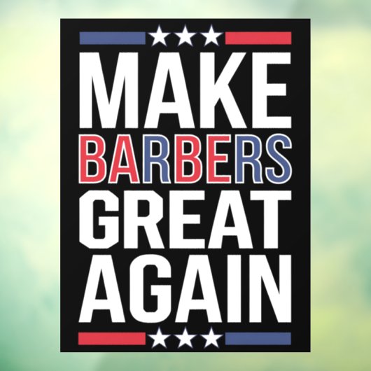 Make Barbers Great Again Barbers voor Trump 2024 Raamsticker (Vel 3)