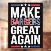 Make Barbers Great Again Barbers voor Trump 2024 Raamsticker (Vel 2)