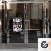 Make Barbers Great Again Barbers voor Trump 2024 Raamsticker (Kantoordeur)