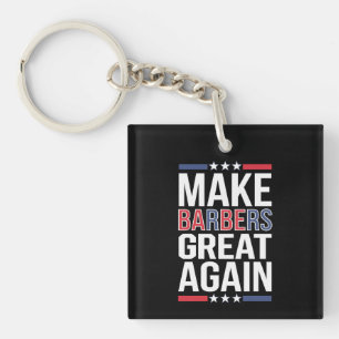 Make Barbers Great Again Barbers voor Trump 2024 Sleutelhanger
