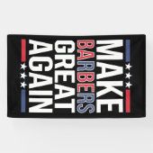 Make Barbers Great Again Barbers voor Trump 2024 Spandoek (Horizontaal)