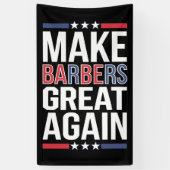 Make Barbers Great Again Barbers voor Trump 2024 Spandoek (Verticaal)