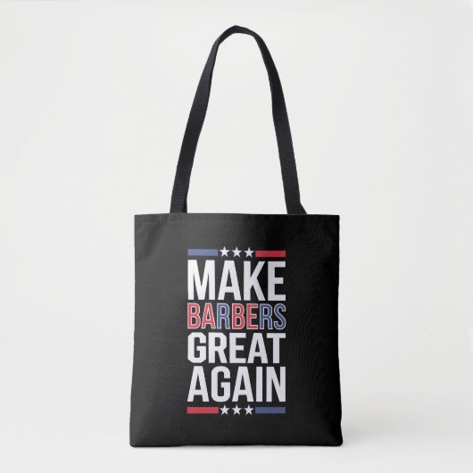 Make Barbers Great Again Barbers voor Trump 2024 Tote Bag (Voorkant)