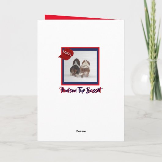 "Make Bassets Great Again" Verjaardag Kaart (Achterkant)