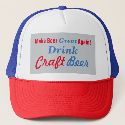 Make Beer Great Again- Grijs Trucker Pet (Voorkant)
