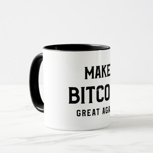 Make Bitcoin great again mug Mok (Voorkant links)
