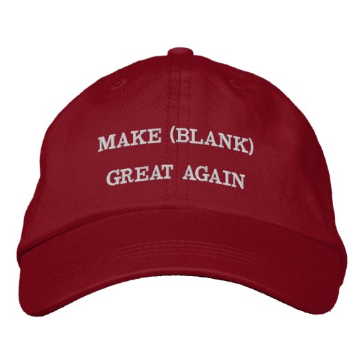 Make Blank Great Again Douane Rode Hoed Geborduurde Pet (Voorkant)