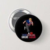 Make Bowling Great Again - Funny Trump Bowling Gif Ronde Button 5,7 Cm (Voorkant /achterkant)
