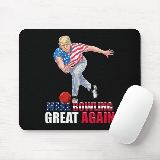 Make Bowling Great Again Grappig Trump Bowling Muismat (Met muis)