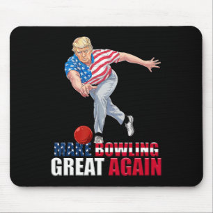 Make Bowling Great Again Grappig Trump Bowling Muismat