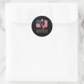 Make Bowling Great Again - Grappig Trump Bowling P Ronde Sticker (Tas)
