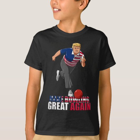 Make Bowling Great Again - Grappige Trump Bowling T-shirt (Voorkant)