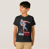 Make Bowling Great Again Grappige Trump Bowling T-shirt (Voorkant volledig)