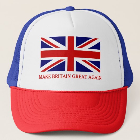 Make Britain Great Again Union Jack Truckerhoed Trucker Pet (Voorkant)