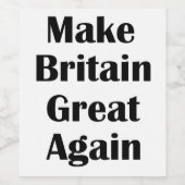Make Britain Great Again Wijn Etiket (Enkel label)
