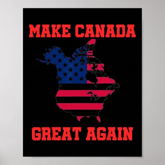 Make Canada Great Again Funny Trump Oh President O Poster (Voorkant)