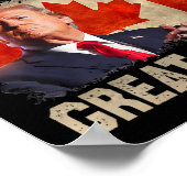 Make Canada Great Again Grappig Trump President 20 Poster (Hoek)