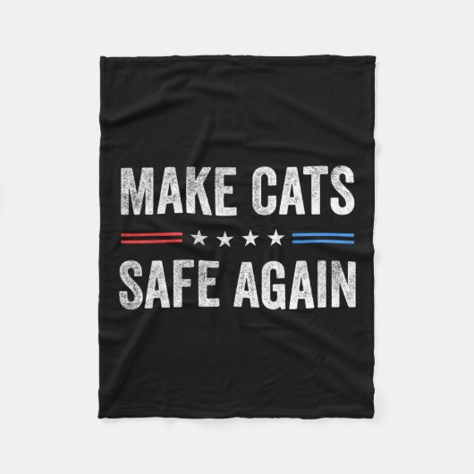 Make Cats Safe Again Funny Election 2024 President Fleece Deken (Voorkant)