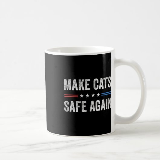 Make Cats Safe Again Funny Election 2024 President Koffiemok (Rechts)