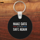 Make Cats Safe Again Funny Election 2024 President Sleutelhanger (Voorkant)