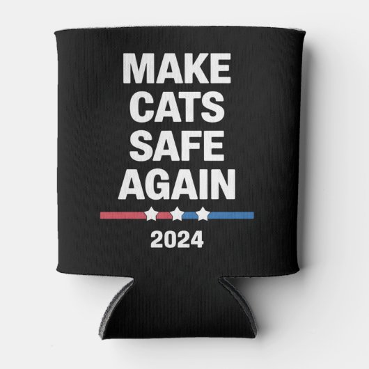Make Cats Safe Again Grappig 2024 Presidentieel Blikjeskoeler (Voorkant)