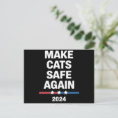 Make Cats Safe Again Grappig 2024 Presidentieel Briefkaart (Staand voorkant)