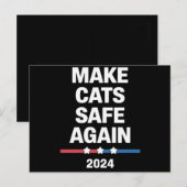 Make Cats Safe Again Grappig 2024 Presidentieel Briefkaart (Voorkant / Achterkant)