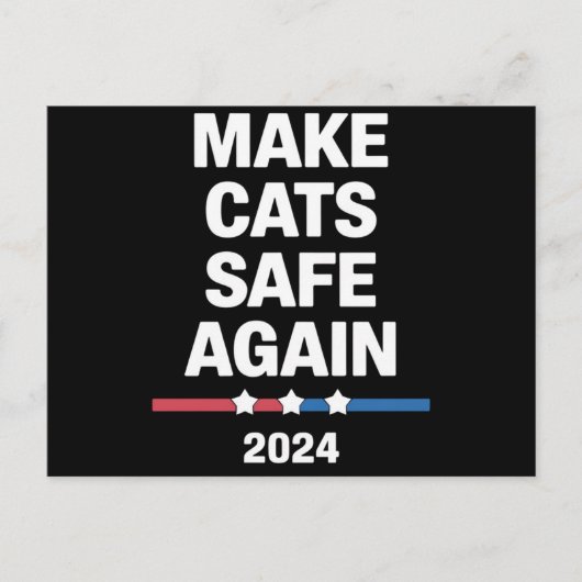 Make Cats Safe Again Grappig 2024 Presidentieel Briefkaart (Voorkant)