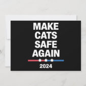 Make Cats Safe Again Grappig 2024 Presidentieel Kaart (Voorkant)