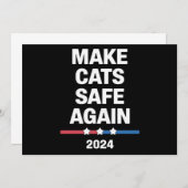 Make Cats Safe Again Grappig 2024 Presidentieel Kaart (Voorkant / Achterkant)
