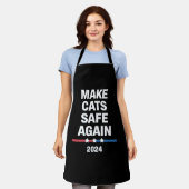 Make Cats Safe Again Grappig 2024 Presidentieel Schort (Gedragen)