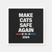 Make Cats Safe Again Grappig 2024 Presidentieel Servet (Voorkant)