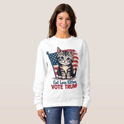 Make Cats Safe Again Grappig 2024 Presidentieel Trui (Voorkant volledig)