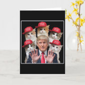 Make Cats Safe Again Trump 2024 Red Hat Make Pets  Kaart (Gele Bloem)