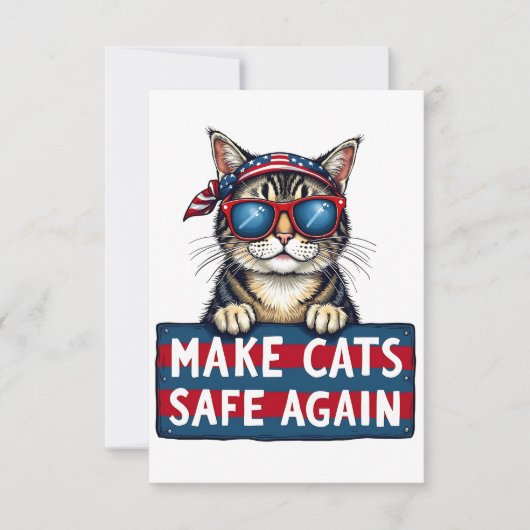 Make Cats Safe Again Trump Verkiezing Stemmen   Bedankkaart (Voorkant)