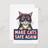 Make Cats Safe Again Trump Verkiezing Stemmen   Bedankkaart (Voorkant / Achterkant)