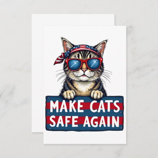 Make Cats Safe Again Trump Verkiezing Stemmen   Bedankkaart (Voorkant / Achterkant)