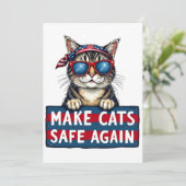 Make Cats Safe Again Trump Verkiezing Stemmen   Save The Date (Staand voorkant)