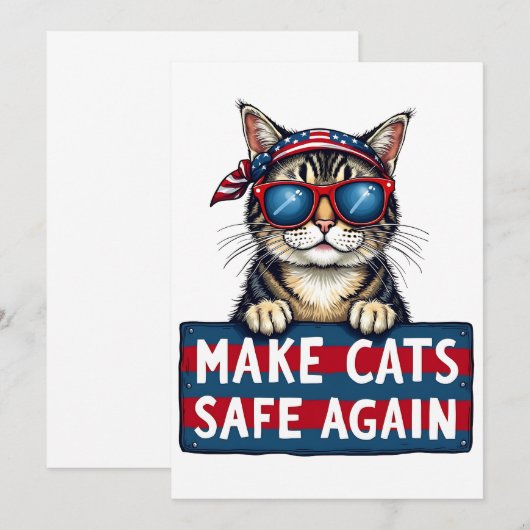 Make Cats Safe Again Trump Verkiezing Stemmen Save The Date (Voorkant / Achterkant)