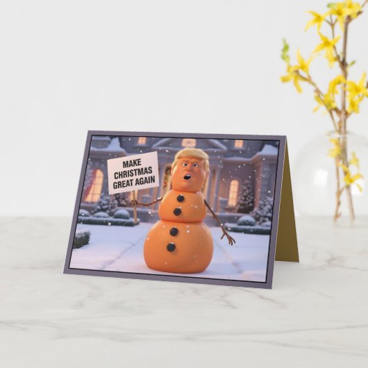 Make Christmas great again Christmas card Kaart (Gele Bloem)