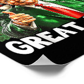 Make Christmas Great Again Funny Santa Trump 2024  Poster (Hoek)