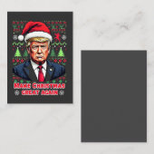 Make Christmas Great Again Hete Kerstman Sweater t Notitiekaartje (Voorkant / Achterkant)