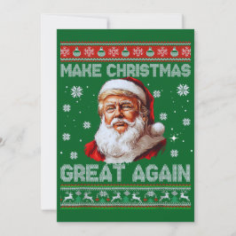 Make Christmas Great Again Trump Kerstman Hoed Feestdagenkaart