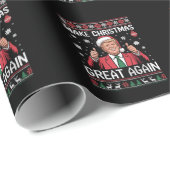Make Christmas Great Again Trump Pajamas Ugly Xmas Cadeaupapier (Rol Hoek)