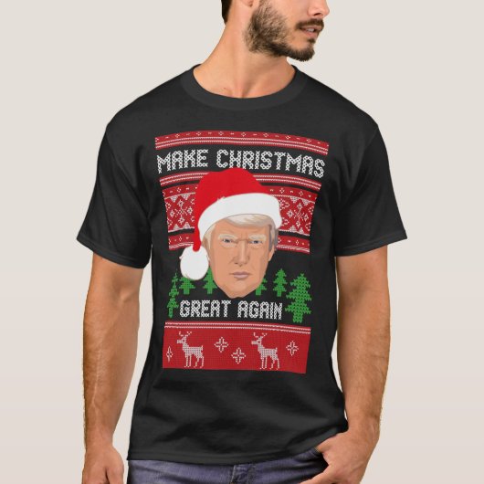 Make Christmas Great Again, Trump, Pro Trump, Xmas T-shirt (Voorkant)